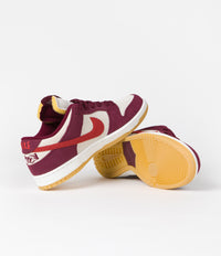 Nike SB x Skate Like A Girl Dunk Low Shoes - Dark Beetroot / Light Crimson - Light Bone thumbnail