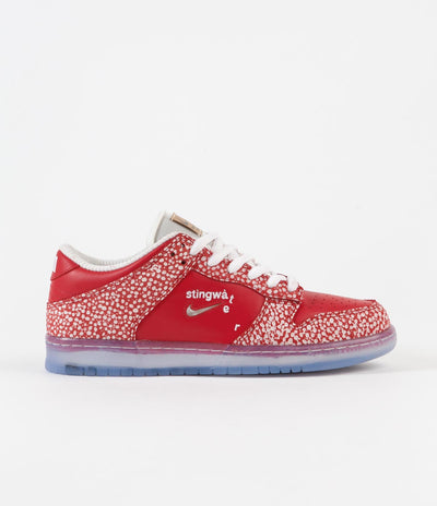 Nike SB x Stingwater Dunk Low OG Shoes - Chile Red / Clear - White - Sail