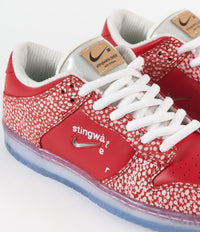 Nike SB x Stingwater Dunk Low OG Shoes - Chile Red / Clear - White - Sail thumbnail