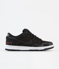 Nike SB x Wasted Youth Dunk Low Pro Shoes - Black / Black - University Red - White thumbnail