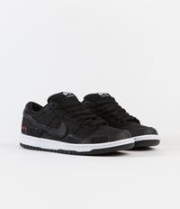 Nike SB x Wasted Youth Dunk Low Pro Shoes - Black / Black - University Red - White thumbnail