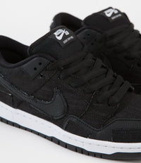 Nike SB x Wasted Youth Dunk Low Pro Shoes - Black / Black - University Red - White thumbnail