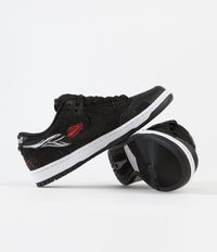 Nike SB x Wasted Youth Dunk Low Pro Shoes - Black / Black - University Red - White thumbnail