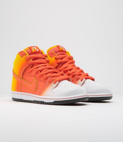 Nike SB Dunk High Pro Shoes - Amarillo / Orange - White - Black