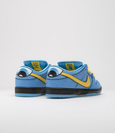 Nike SB x Powerpuff Girls Dunk Low Pro 'Bubbles' Shoes - Blue Chill / Deep Royal Blue - Active Pink