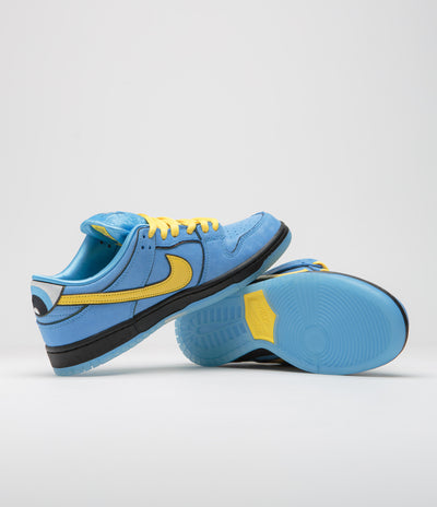 Nike SB x Powerpuff Girls Dunk Low Pro 'Bubbles' Shoes - Blue Chill / Deep Royal Blue - Active Pink