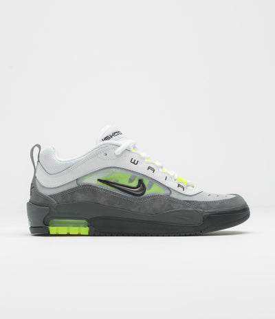 Nike SB Air Max Ishod Shoes in Black and Neon Yellow and Anthracite - Light Graphite