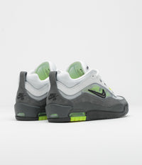 Nike SB Air Max Ishod Shoes in Black and Neon Yellow and Anthracite - Light Graphite thumbnail