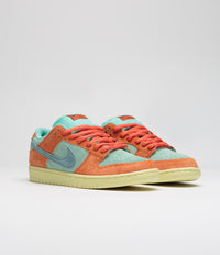 Nike SB Dunk Low Pro Premium Shoes - Orange / Noise Aqua - Emerald