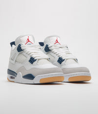 Nike SB x Air Jordan 4 Shoes - Summit White / White - Navy - Neutral Grey thumbnail
