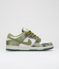 Nike SB x Alexis Sablone Dunk Low Pro 'Chameleon' Shoes - Oil Green / Desert Moss - White thumbnail