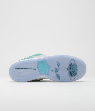 Nike SB x April Skateboards Dunk Low Pro Shoes - Racer Blue / Metallic Silver - White