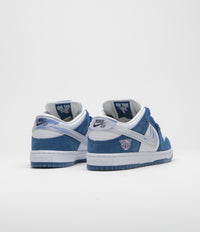 Nike SB x Born X Raised Dunk Low Pro Shoes - Deep Royal / White - Black thumbnail