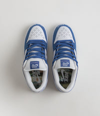 Nike SB x Born X Raised Dunk Low Pro Shoes - Deep Royal / White - Black thumbnail