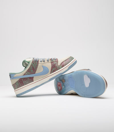 Nike SB x Crenshaw Skate Club Dunk Low Shoes - Sail / Light Blue - Cedar