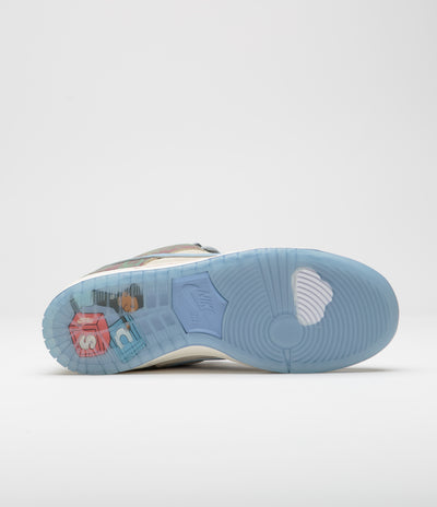 Nike SB x Crenshaw Skate Club Dunk Low Shoes - Sail / Light Blue - Cedar