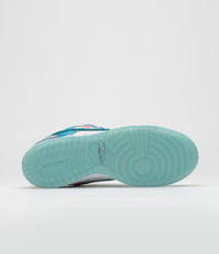 Nike SB x Futura Laboratories Dunk Low OG Shoes - Bleached Aqua / Geode Teal - White thumbnail
