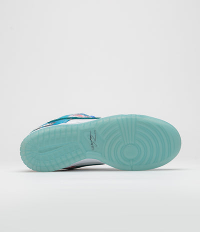 Nike SB x Futura Laboratories Dunk Low OG Shoes - Bleached Aqua / Geode Teal - White