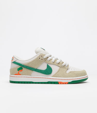Nike SB x Jarritos Dunk Low Pro Shoes - Phantom / Safety Orange - Malachite