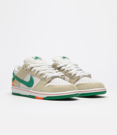 Nike SB x Jarritos Dunk Low Pro Shoes - Phantom / Safety Orange - Malachite