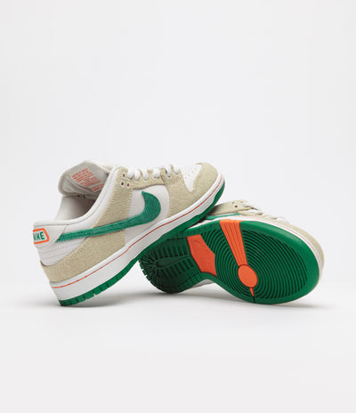 Nike SB x Jarritos Dunk Low Pro Shoes - Phantom / Safety Orange - Malachite