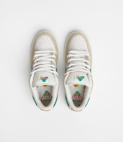 Nike SB x Jarritos Dunk Low Pro Shoes - Phantom / Safety Orange - Malachite