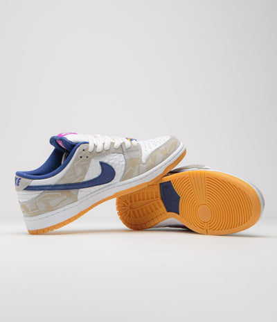 Nike SB x Rayssa Leal Dunk Low Premium Shoes - Pure Platinum / Deep Royal Blue