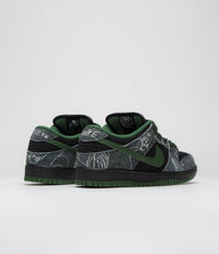 Nike SB x There Skateboards Dunk Low Shoes - Black / Gorge Green - Summit White thumbnail