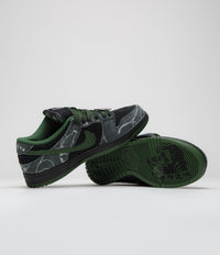 Nike SB x There Skateboards Dunk Low Shoes - Black / Gorge Green - Summit White thumbnail