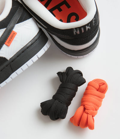 Nike SB x Tightbooth Dunk Low Pro Shoes - White / Black - Safety Orange