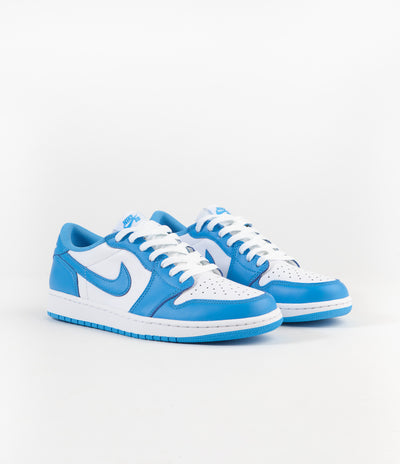 Nike SB x Air Jordan 1 Low UNC Shoes - Dark Powder Blue / Dark Powder Blue - White