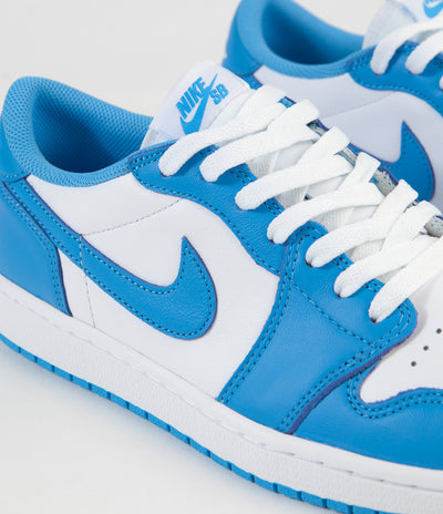 Nike SB x Air Jordan 1 Low UNC Shoes - Dark Powder Blue / Dark Powder Blue - White