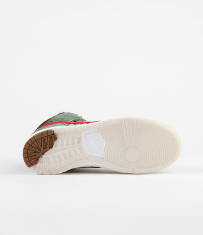 Nike SB Dunk High 'Dog Walker' Shoes - Fir / University Red - Black - White