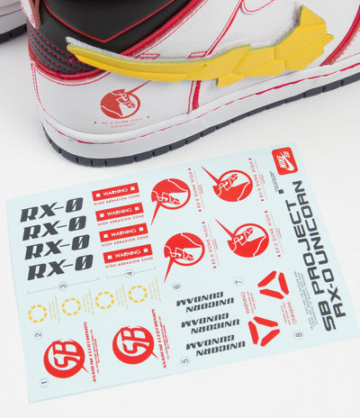 Nike SB Dunk High Pro 'Gundam' Shoes - White / Amarillo