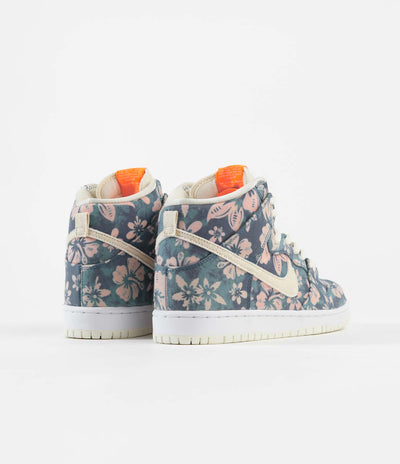 Nike SB Dunk High Pro 'Hawaii' Shoes - Aquamarine / Light Cream - Total Orange