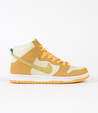 Nike SB Dunk High Pro Pineapple Shoes - University Gold / Vivid Sulfur - Citron Tint thumbnail