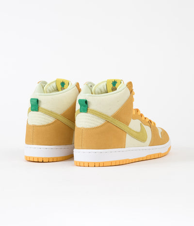 Nike SB Dunk High Pro Pineapple Shoes - University Gold / Vivid Sulfur - Citron Tint