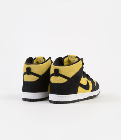 Nike SB Dunk High Pro 'Reverse Goldenrod' Shoes - Black / Black - Varsity Maize - White