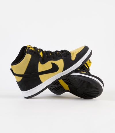 Nike SB Dunk High Pro 'Reverse Goldenrod' Shoes - Black / Black - Varsity Maize - White