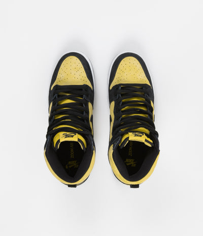 Nike SB Dunk High Pro 'Reverse Goldenrod' Shoes - Black / Black - Varsity Maize - White