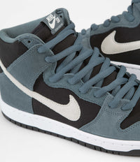 Nike SB Dunk High Pro Shoes - Mineral Slate / Sail - Black - White thumbnail