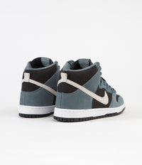Nike SB Dunk High Pro Shoes - Mineral Slate / Sail - Black - White thumbnail