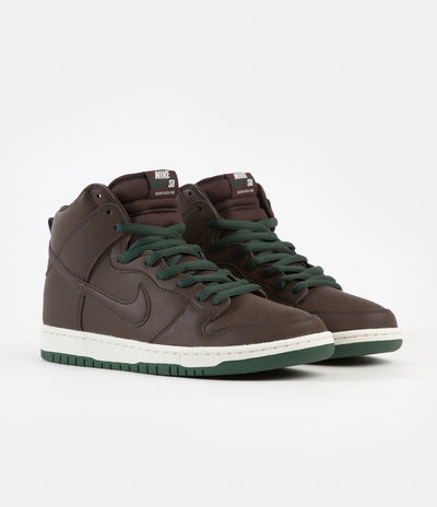 Nike SB Dunk High Pro 'Vegan' Shoes - Baroque Brown / Baroque Brown - Sail - Fir