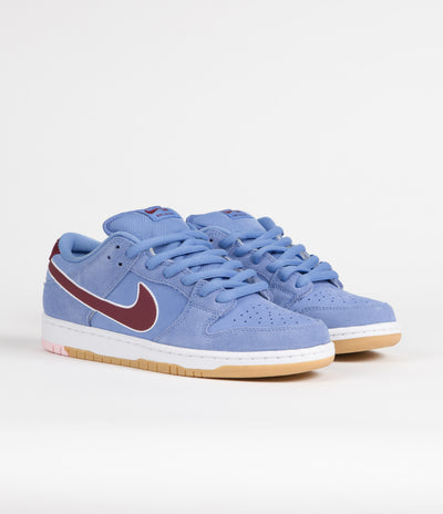 Nike SB Dunk Low 'Phillies' Premium Shoes - Valor Blue / Team Maroon - Valor Blue - White