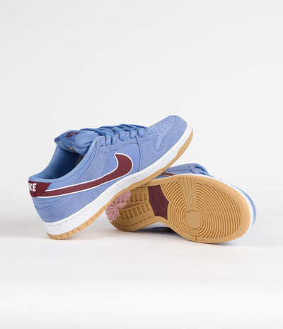 Nike SB Dunk Low 'Phillies' Premium Shoes - Valor Blue / Team Maroon - Valor Blue - White