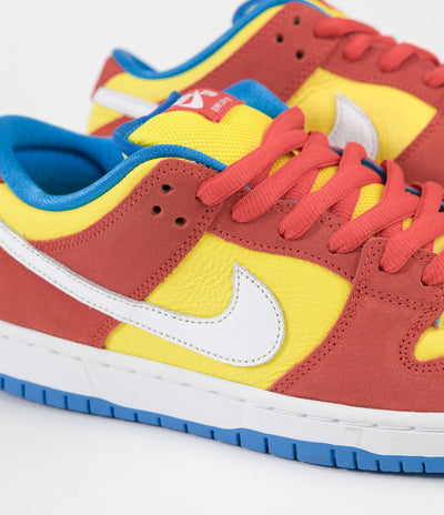 Nike SB Dunk Low Pro 'Bart Simpson' Shoes - Habanero Red / White - Blue Hero