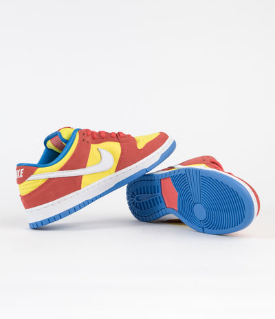 Nike SB Dunk Low Pro 'Bart Simpson' Shoes - Habanero Red / White - Blue Hero