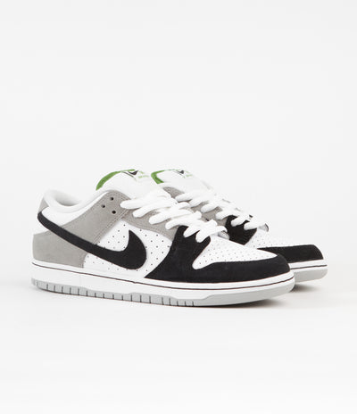 Nike SB Dunk Low Pro 'Chlorophyll' Shoes - Medium Grey / Black - White - Chlorophyll