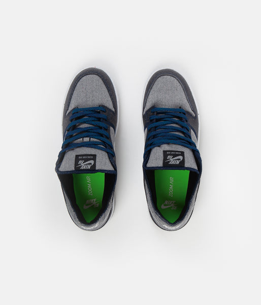 Nike SB Dunk Low Pro E Shoes - Dark Grey / White - Dark Grey