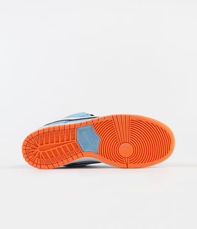Nike SB Dunk Low Pro 'Gulf' Shoes - Blue Chill / White - Safety Orange - Black
